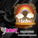 اباجوره مضيئه اكريليك سحابه بالاسم